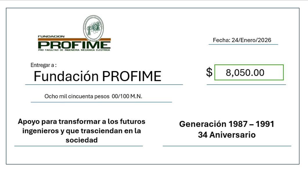 Cheque Generación 1987-1991